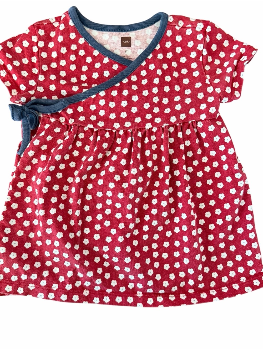 Tea Collection Red Floral Wrap dress size 18 to 24 months